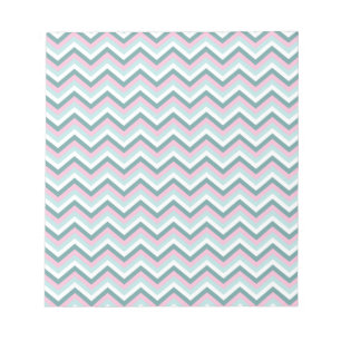 Bloco De Notas Ocean Mist Chevron Patterno