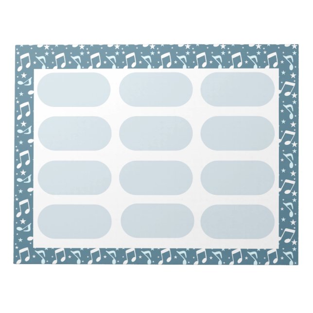 Bloco De Notas Ocean of Music patterned (Frente)
