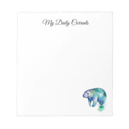 Bloco De Notas Oceanic Whisper Manatee, custom