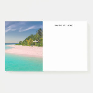 Bloco De Notas Oceano Aquamarine Praia Tropical Cênica