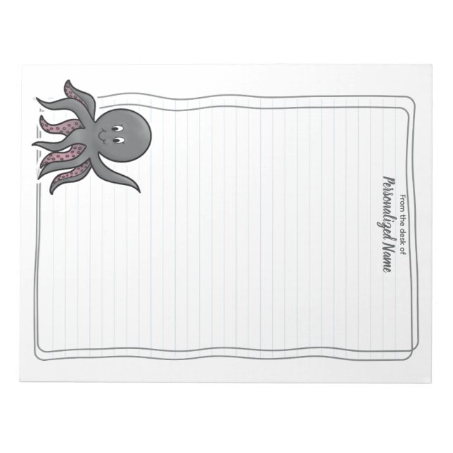 Bloco De Notas Octavia Octopus Lined (Frente)