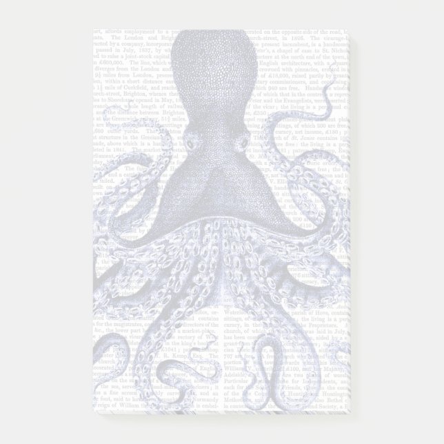 Bloco De Notas Octopus azul (Frente)