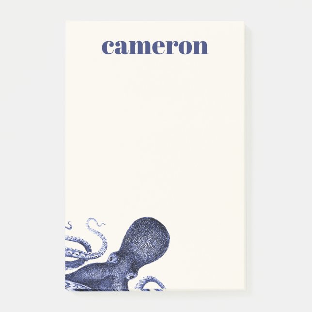 Bloco De Notas Octopus Azul Paisagem (Frente)