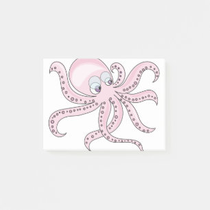 Bloco De Notas Octopus Rosa Engraçado