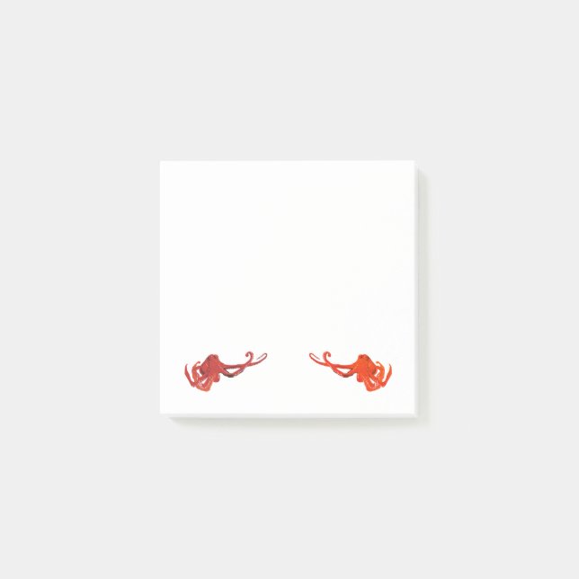 Bloco De Notas Octopus vermelho (Frente)