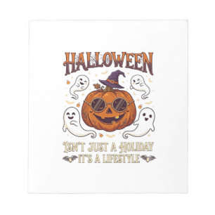 Bloco De Notas Óculos de sol de abóbora de Halloween Bruxa Chapéu