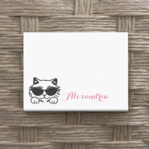 Bloco De Notas Óculos de Sol de Brinco de Gato Personalizados