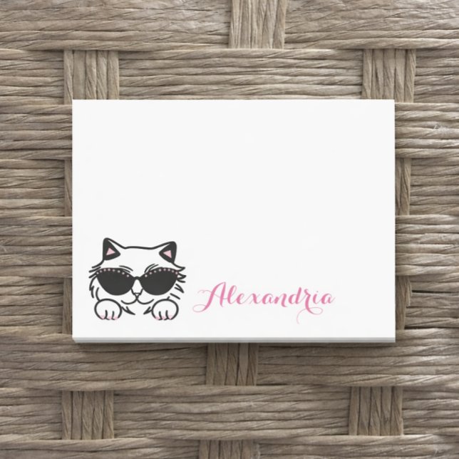 Bloco De Notas Óculos de Sol de Brinco de Gato Personalizados (Criador carregado)