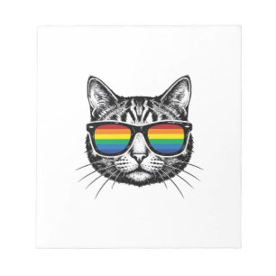 Bloco De Notas Óculos de sol vintage arco-íris Design de camiseta