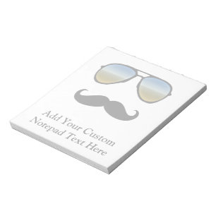 Bloco De Notas Óculos escuros engraçados com bigode