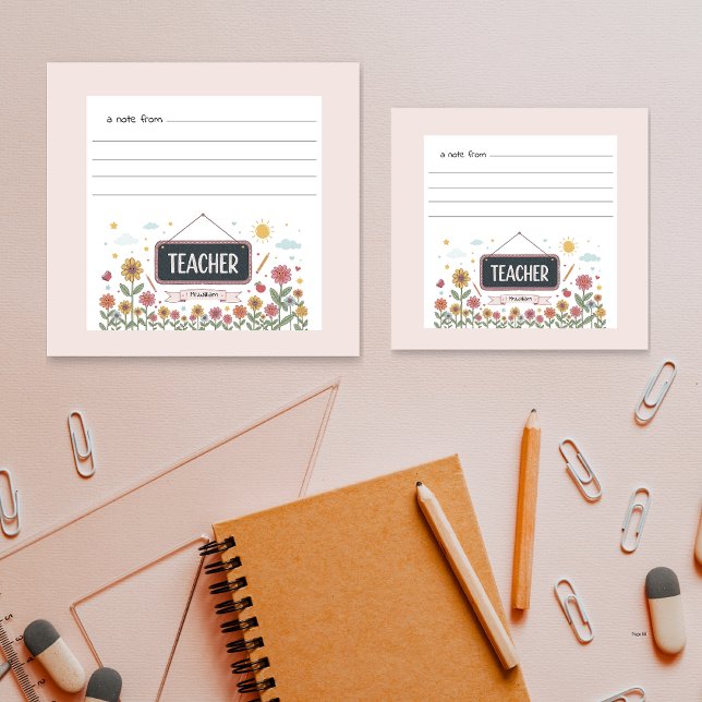 Bloco De Notas Oferta de Apreciação de Professores de Arte Floral (Criador carregado)
