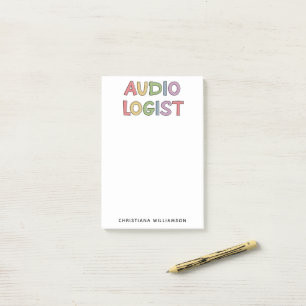 Bloco De Notas Oferta Personalizada de Audiologia para Graduação
