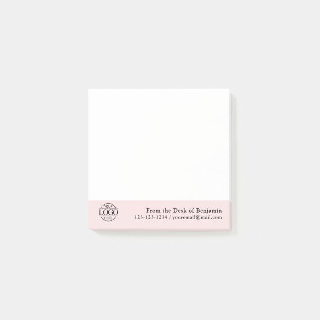 Bloco De Notas Office Custom Modern Simple Logo From the Desk of (Frente)