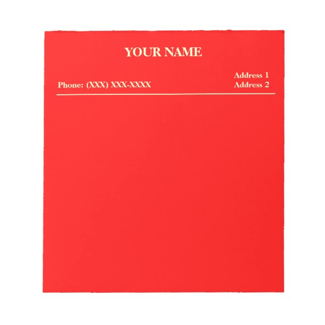 Bloco De Notas Office Memo Pad (Vermelho) (Frente)
