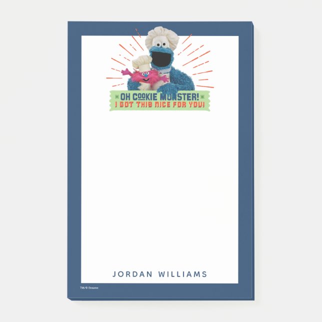 Bloco De Notas Oh Monstro das Bolachas! Eu Tenho Isso Legal Para  (Frente)