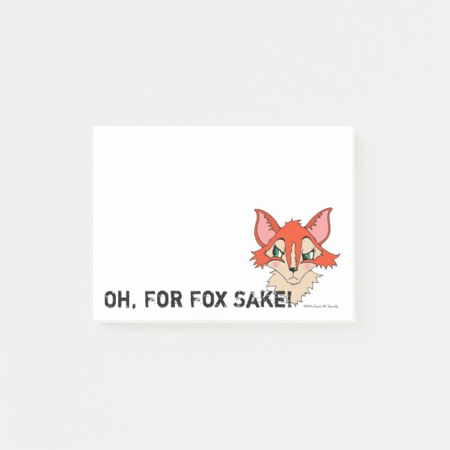 Bloco De Notas Oh para Fox Sake Foxy Vermelho Vermelho (Frente)