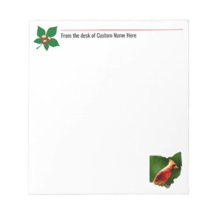 Bloco De Notas Ohio Cardinal e Buckeye Leaf