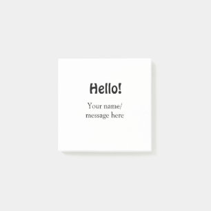 Bloco De Notas Olá adicionar mensagem de nome simples item de neg