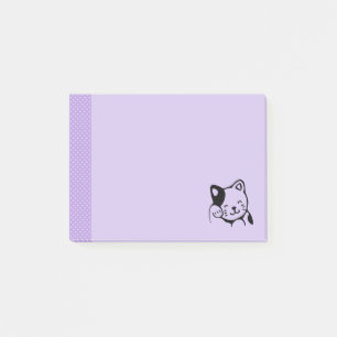 Bloco De Notas Olá! de ondulação do gato preto e branco bonito