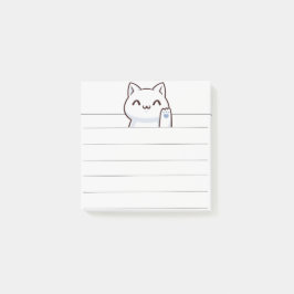 Bloco De Notas Olá gato fofo simples