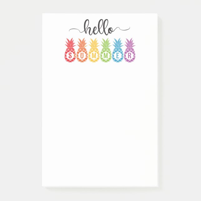 Bloco De Notas Olá Summer Pineapple (Frente)
