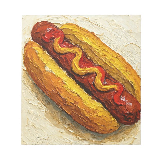 Bloco De Notas Óleo sobre cachorro quente (#1) (Frente)