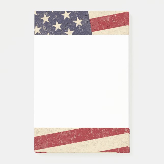 Bloco De Notas Olhar do Grunge da bandeira americana do estilo do (Frente)