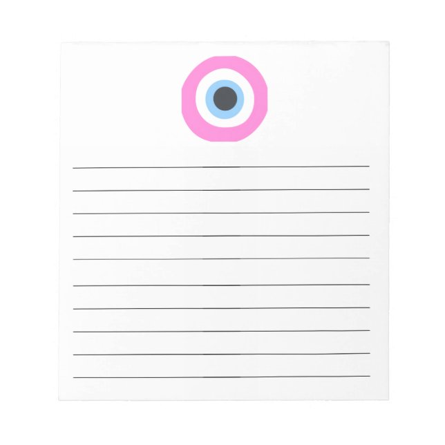 Bloco De Notas olho mau rosa (Frente)