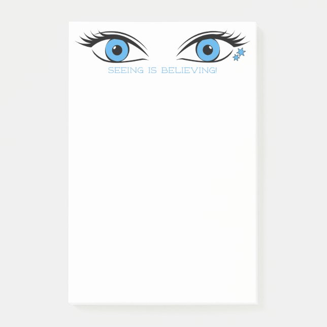 Bloco De Notas Olhos azuis Piercing cómicos para notas da mãe (Frente)