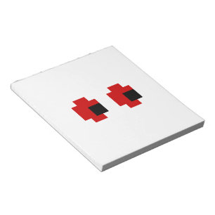 Bloco De Notas Olhos Vermelhos De 8 Bits