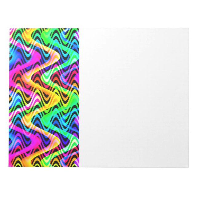 Bloco De Notas ondas coloridas (Frente)