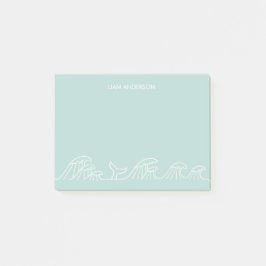 Bloco De Notas Ondas do oceano crianças costeiras personalizadas