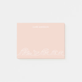 Bloco De Notas Ondas do oceano meninas personalizadas na costa