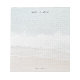 Bloco De Notas Ondas do oceano personalizadas estética ponto Grid