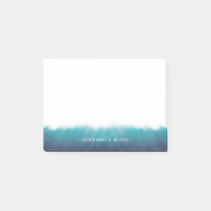 Bloco De Notas Ondas Pintadas Do Oceano Cores Azuis Personalizado