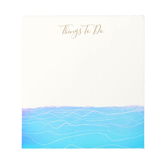 Bloco De Notas Ondas Tropicais Do Oceano Turquesa (Frente)