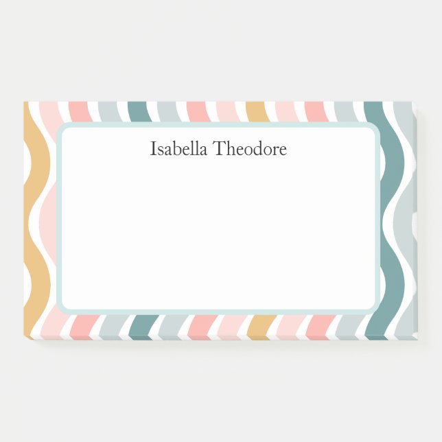 Bloco De Notas Ondulado Retro Personalizado (Frente)