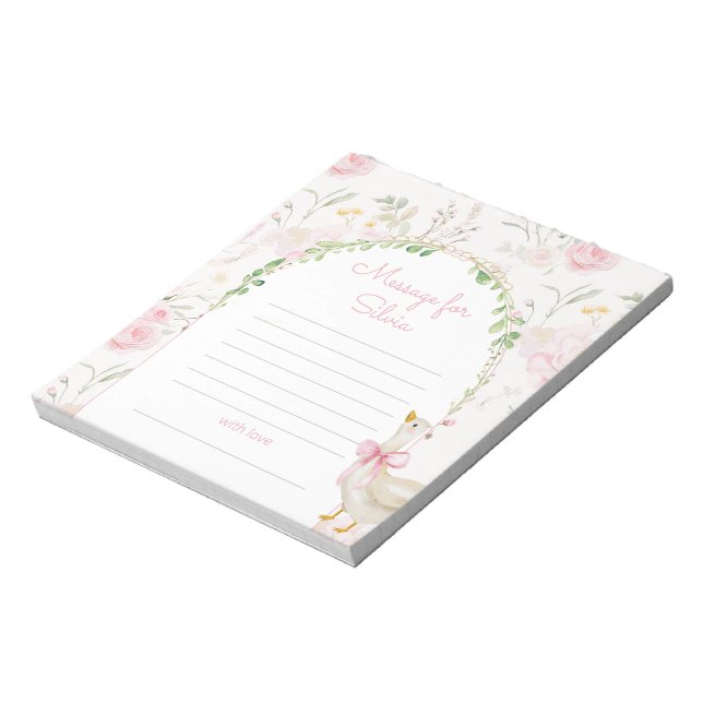 Bloco De Notas One Silly Goose time capsule message (Invertido)