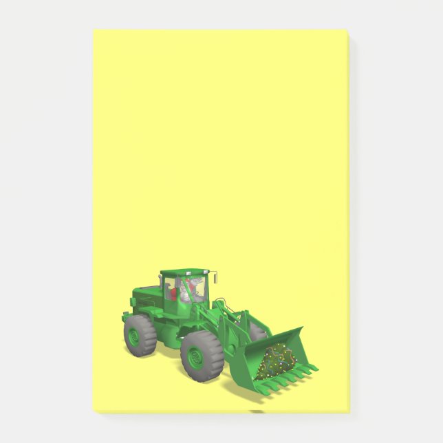 Bloco De Notas Operador Bulldozer Santa Claus (Frente)