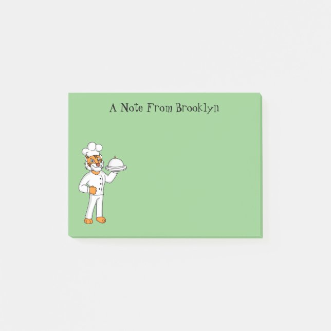 Bloco De Notas Óptica de desenho animado de tigre engraçado (Frente)