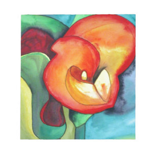Bloco De Notas Orange Canna lily flor da água original