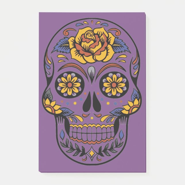 Bloco De Notas Orange Halloween Skull (Frente)