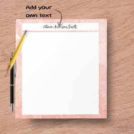 Bloco De Notas Orange Minimalist Custom Notepad | Cute Gift