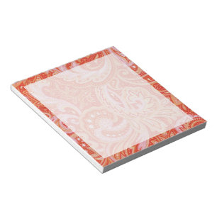 Bloco De Notas Orange Paisley