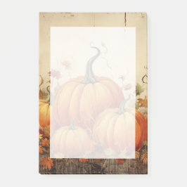 Bloco De Notas Orange Pumpkins Rustic Autumn