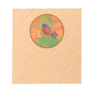 Bloco De Notas Orchard Oriole Songbird Pintura Original