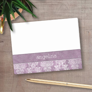Bloco De Notas Orchid Vintage Cor damasco Watercolor