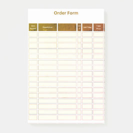 Bloco De Notas order form post it note
