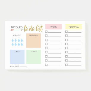 Bloco De Notas Organizador Diário de Pastel Simples