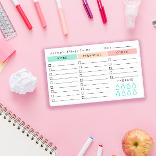 Bloco De Notas Organizador Diário Minimalista - Lista de Tarefas